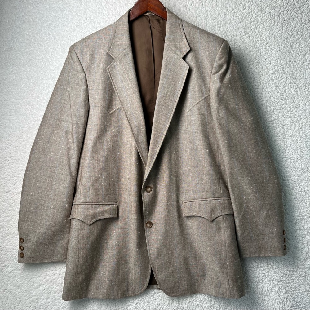 Vintage RCC Western Wear cowboy sports coat blazer jacket men’s 42 L tweed like